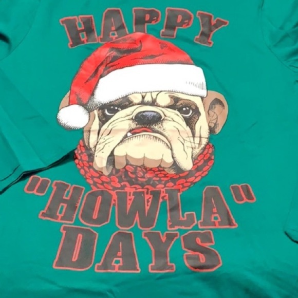 Happy howla days bulldog top NWT or pajama shirt - Picture 1 of 9